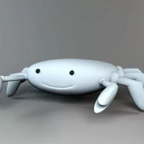 Cartoon Crab Animal Character 3d model
