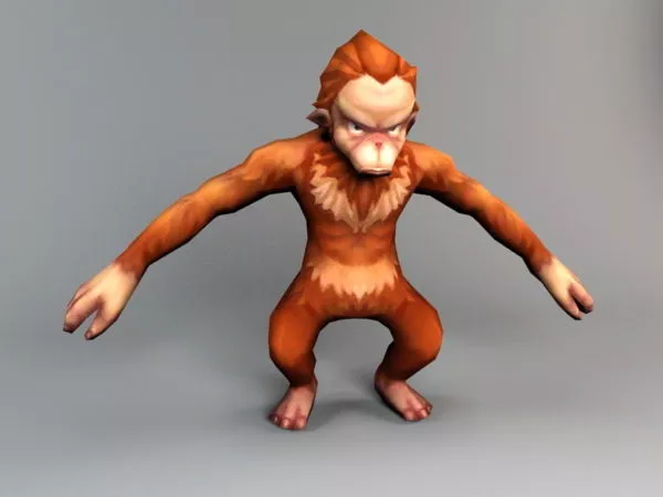 Cartoon Monkey Animal 3d model Cartoon Monkey Animal 3d model