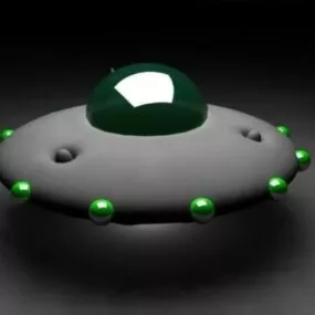 Cartoon Flying Ufo Spaceship 3d model