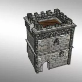 Rock Castle Tower 3d model