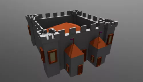 Small Castle Building 3d model