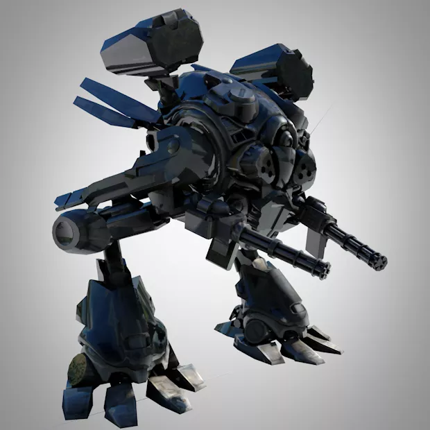 Scifi Fighter Robot 3d model
