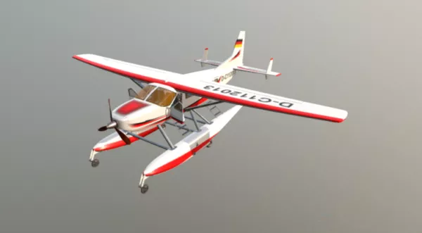 Futuristic Airplane Black Jet 3d model