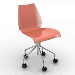 Office Wheel Chair Kartell Maui 3d model
