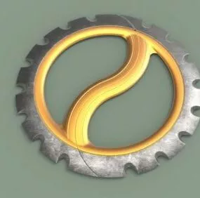Metal Chakram Weapon 3d model
