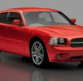 Red Charger Car 3d model