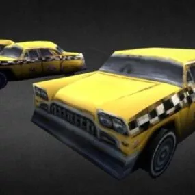 Checker Taxi Car 3d model