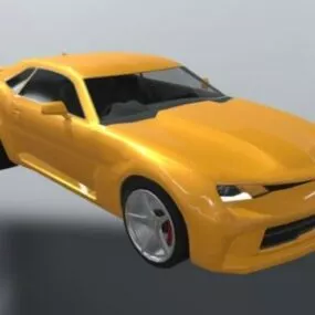 Yellow Chevrolet Camaro Car 3d model