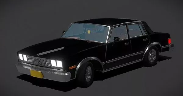 Vintage Car Chevrolet Malibu 82 3d model Vintage Car Chevrolet Malibu 82 3d model