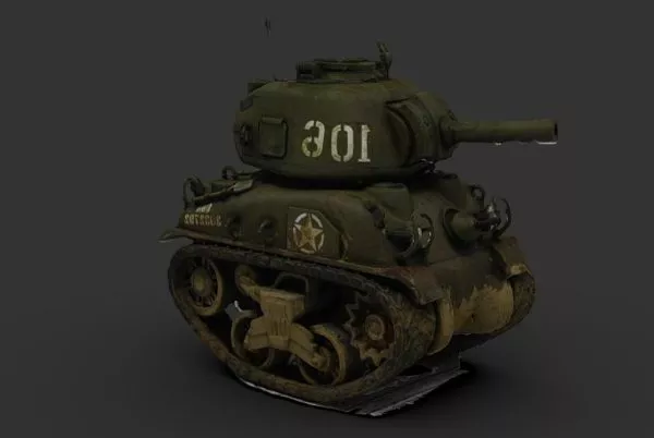 Chinese Army Stealth Tank 3d model