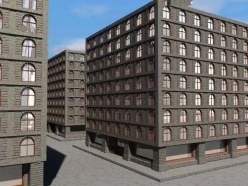 City Housing Building Shape 3d model
