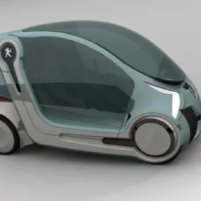 Electric City Car 3d model