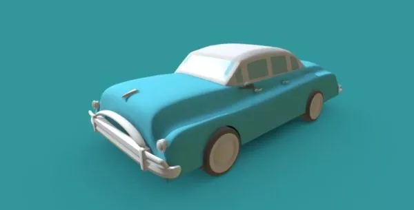 Lowpoly Classic Vintage Car 3d model Lowpoly Classic Vintage Car 3d model
