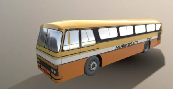 Yellow Bus School Vehicle 3d model
