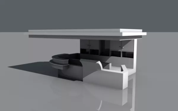 Coffee Kiosk Building 3d model Coffee Kiosk Building 3d model