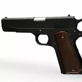 Weapon Colt 1911 Gun Lowpoly 3d model
