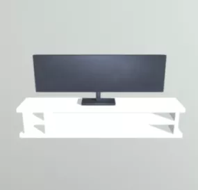 Wide Tv With Low Cabinet 3d model