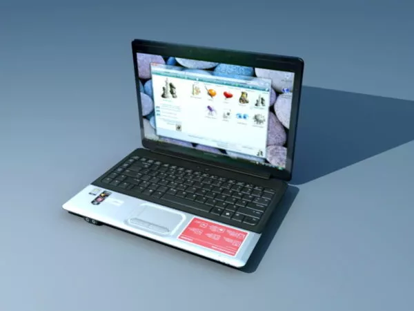 Old Style Laptop Computer 3d model