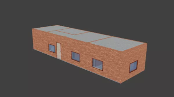 Simple Complete House 3d model Simple Complete House 3d model