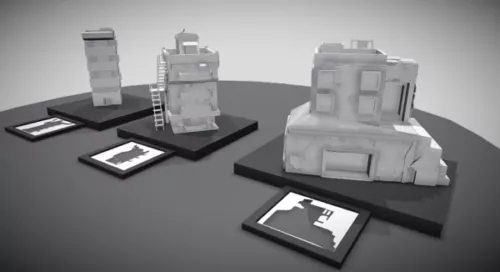 Skyscraper City Building With Long Bridge 3d model