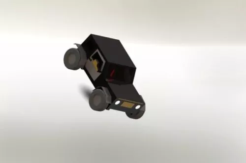 Fire Jeep Car 3d model