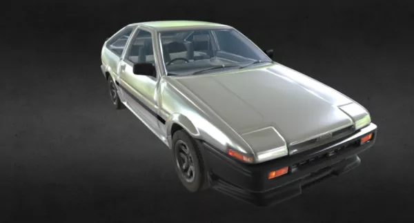 Corolla Ae86 Sedan Car 3d model Corolla Ae86 Sedan Car 3d model