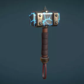 European Hammer Weapon 3d model