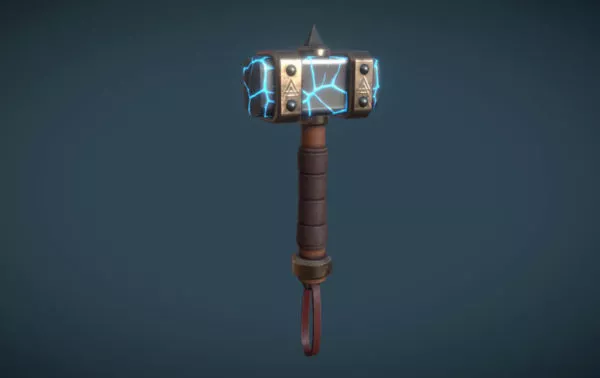 Rustic Hammer 3d model