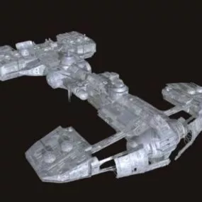 Sci-fi Corveta Spaceship 3d model