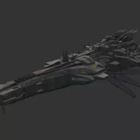 Sci-fi Alien Crucero Spacecraft 3d model