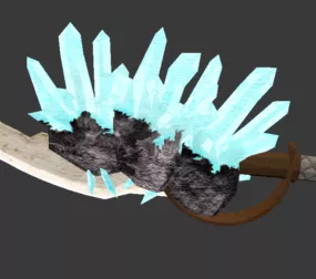 Gaming Crystal Sword Design 3d model