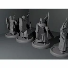 Cultist Group Character Design 3d model