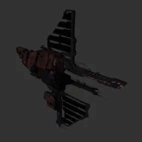 Sci-fi Spaceship Curcero 3d model