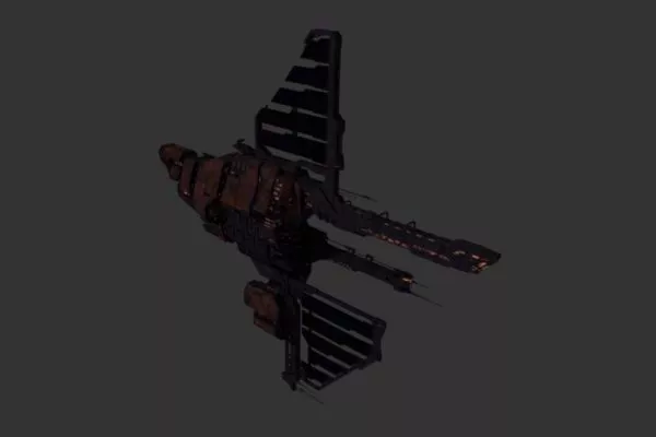 Sci-fi Spaceship Curcero 3d model Sci-fi Spaceship Curcero 3d model