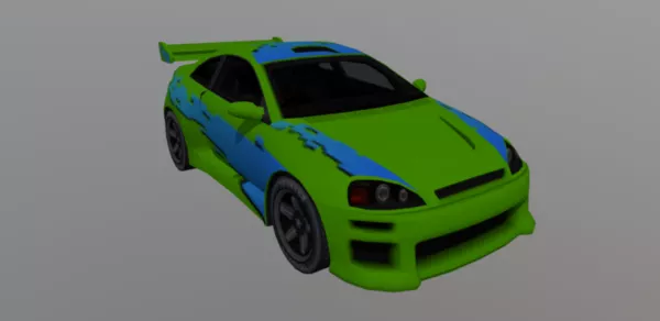 Custom Coupe Car 3d model Custom Coupe Car 3d model