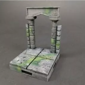 Cut Stone Archways Building 3d model
