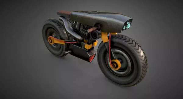 Retro Motorcycle 3d model