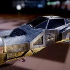 Cyberpunk Interceptor Vehicle 3d model