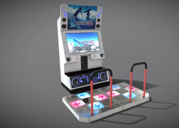 Ddra Game Cabinet Arcade Machine 3d model Ddra Game Cabinet Arcade Machine 3d model