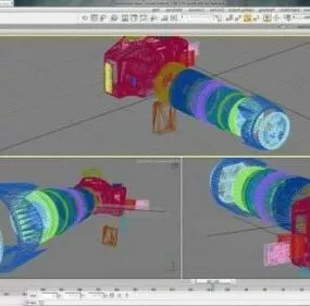 Dslr Camera With Len Design 3d model