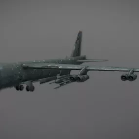 Damaged Boeing B-52 Aircraft 3d model