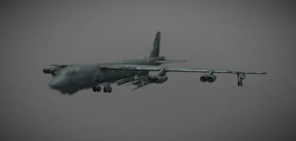 Damaged Boeing B-52 Aircraft 3d model Damaged Boeing B-52 Aircraft 3d model