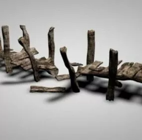 Damaged Dock Road 3d model