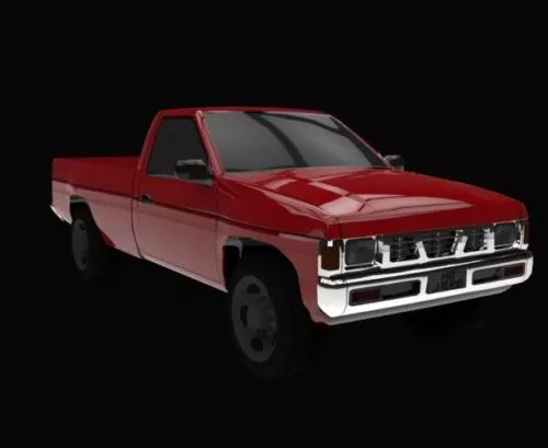 Datsun Pick Up Car 1993 3d model Datsun Pick Up Car 1993 3d model