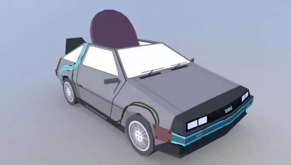 Sedan Car Delorean 3d model Sedan Car Delorean 3d model