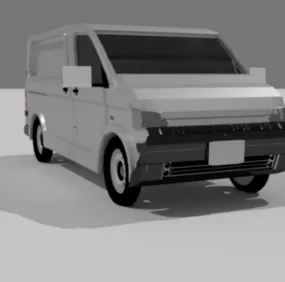 Delivery Van Vintage Style 3d model