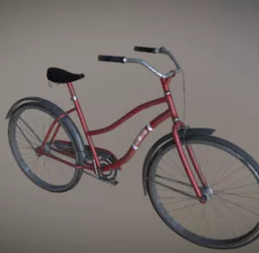 Vintage Dirt Bicycle 3d model