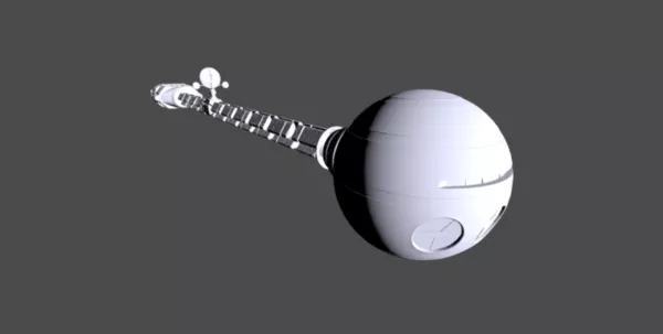 Green Klingon Spaceship 3d model