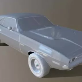 Lowpoly Dodge Challenger 1970 Car 3d model