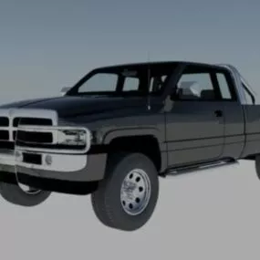 Black Dodge Ram Car 3d model